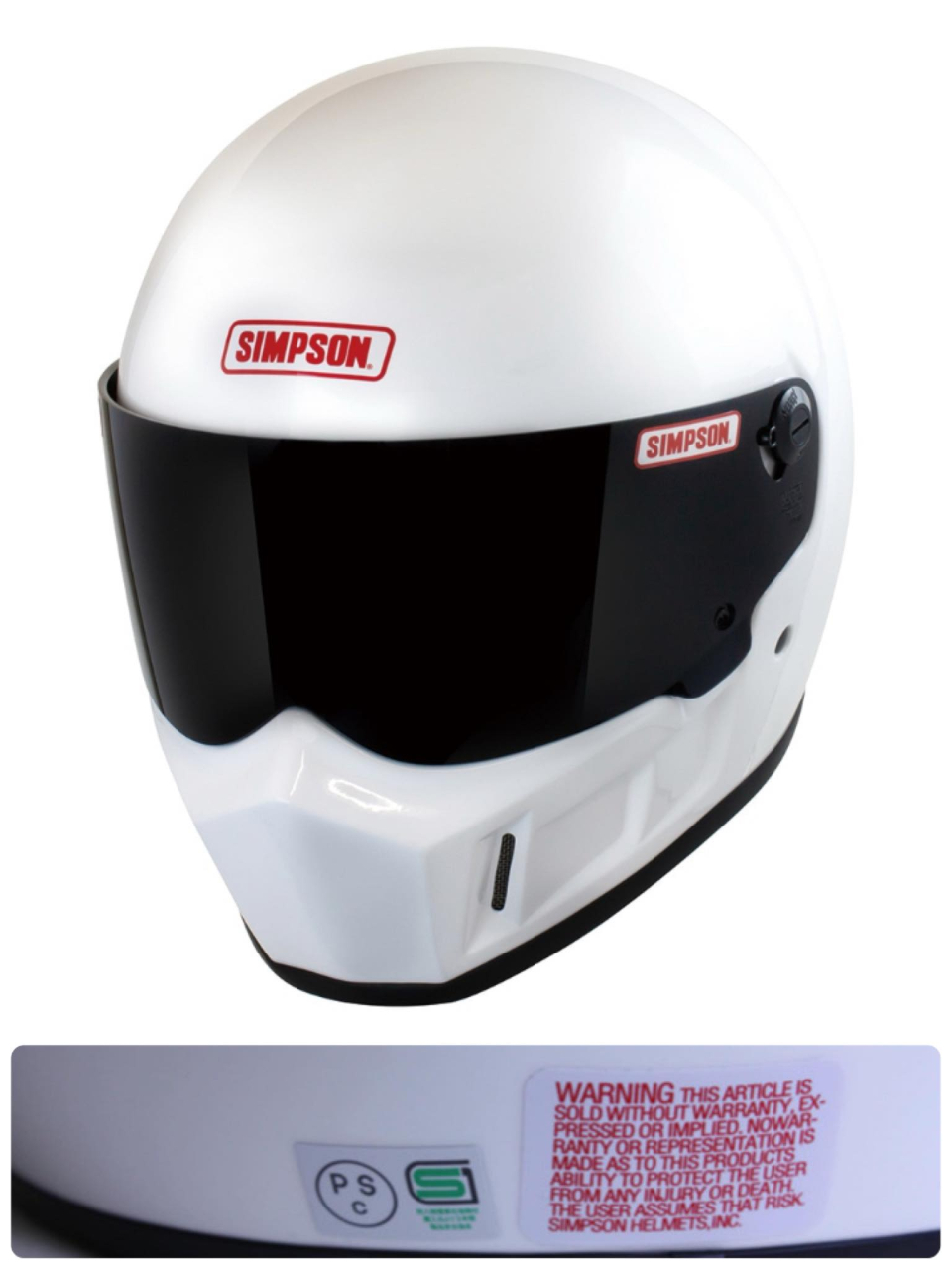 美品】 SINPSON （シンプソン）ヘルメット 送料無料 58cm 保管良好